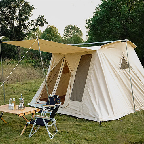 Canvas shelter tent glam camp