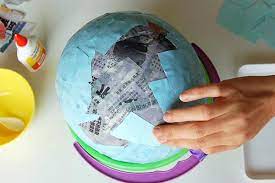 Steps: how do you make a papier mache sphere?
