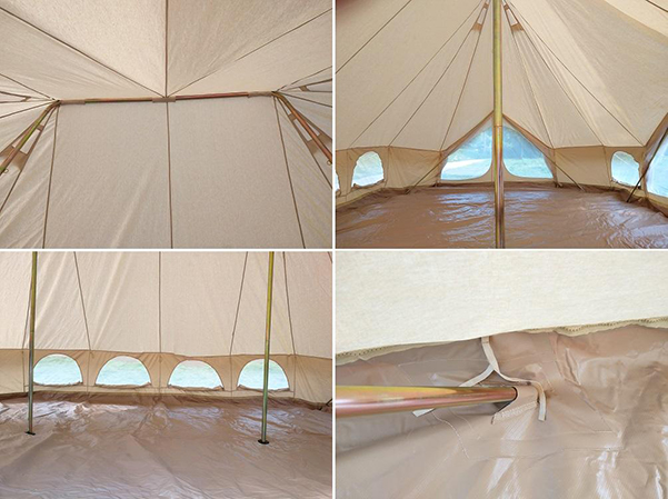 Canvas emperor tent glam camp