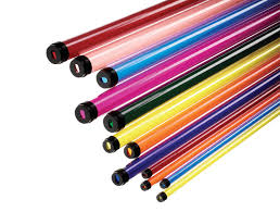 Colored plastic tubes