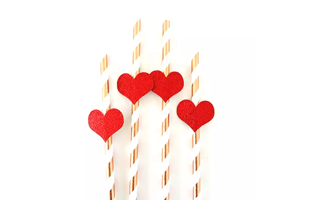 Valentine's Paper Straws