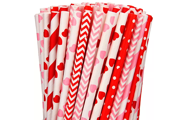 Valentine's Paper Straws