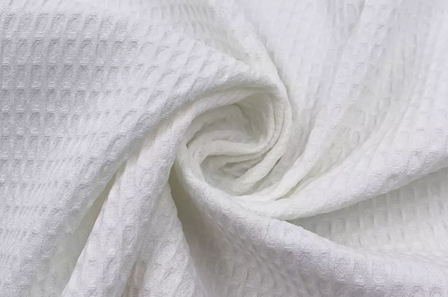 White jacquard fabric