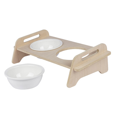 Wooden Pocket Portable Dog Bowl