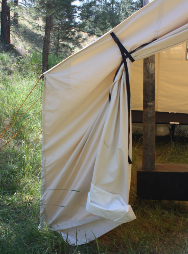 Mesh wall tent glam camp