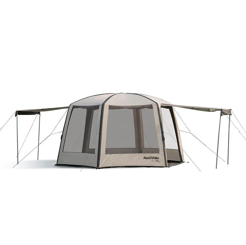 Hexagonal camping tent glam camp