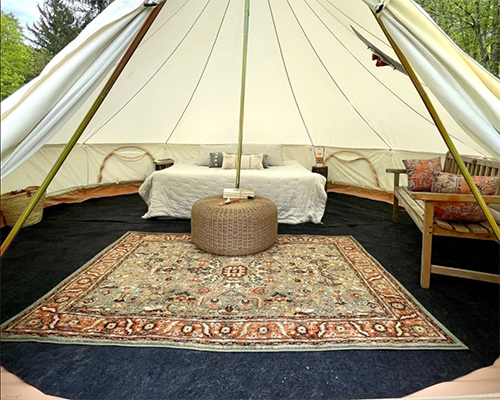bell tent interior ideas glam camp