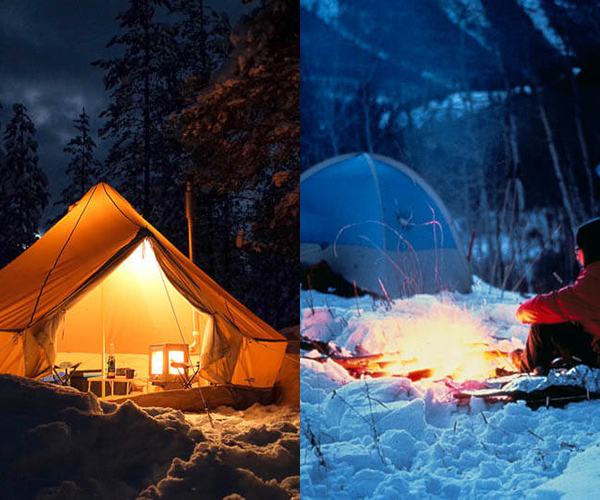 Cold Weather Camping glam camp