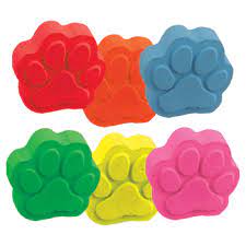 Types of Paw Print Erasers
