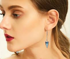 Unique Blue Dangle Earrings