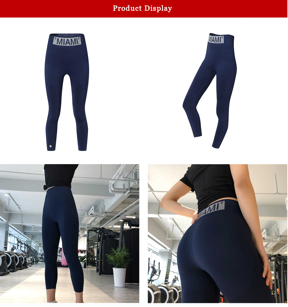 Customized dark blue sport legging