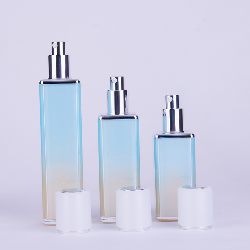 30/50/120ml Blue Gradient with Pump Acrylic Lotion Bottle