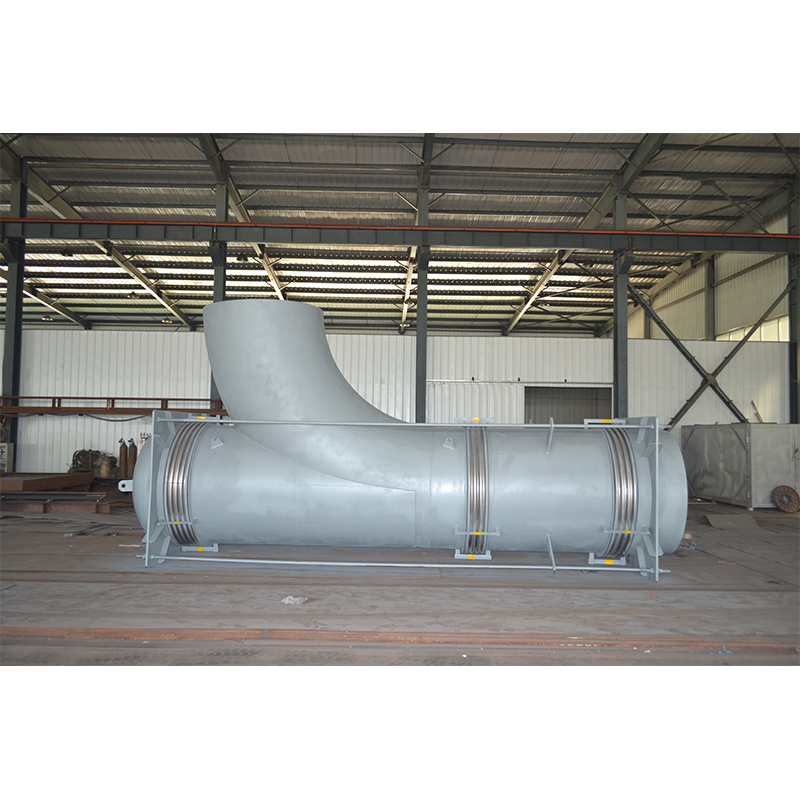 Curved pipe pressure balanced corrugated expansion joint