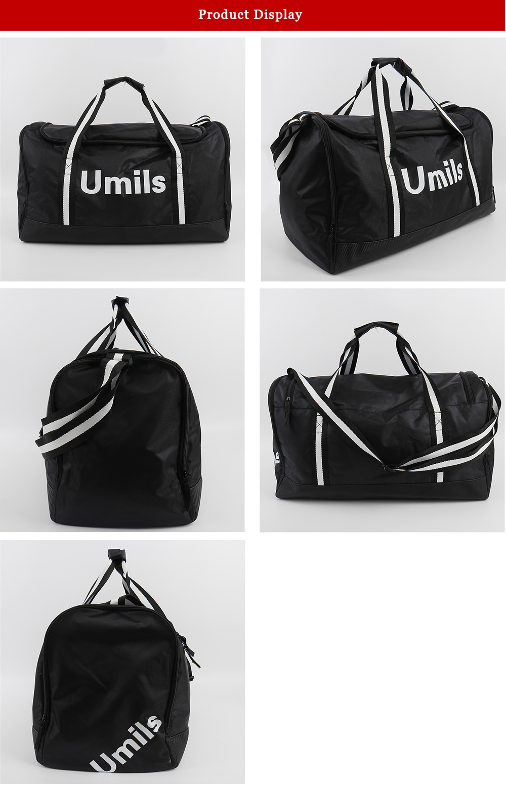 Black Fitness Bag manufacturer | Fitness Bag | Custom Black Fitness Accessories