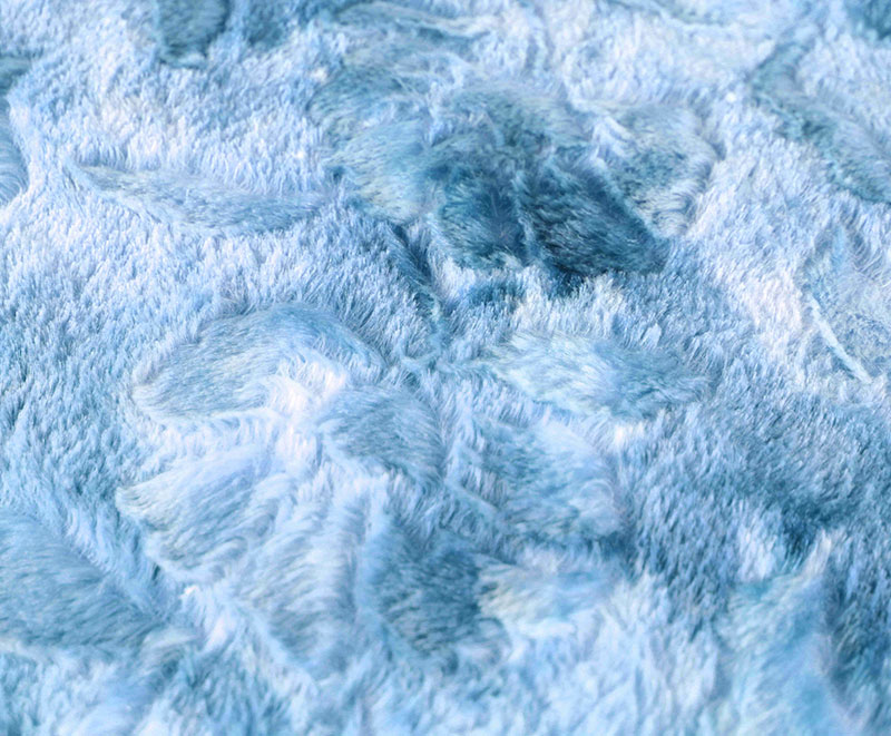 Blue tie-dyed PV fur blanket 1010402