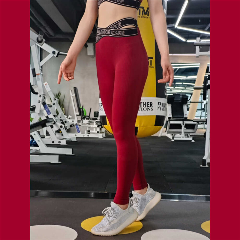 Red spandex sport legging