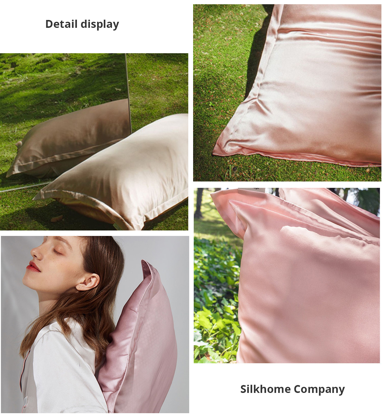 Pink silk pillowcase | 30 momme silk pillowcase | black silk pillowcase