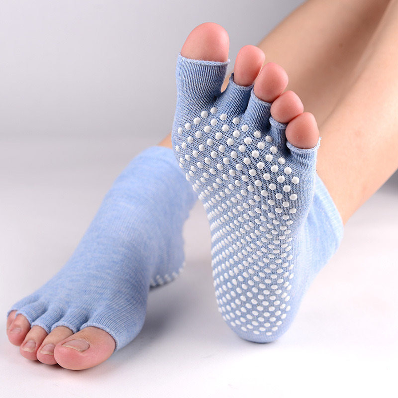 Custom Blue Ladies Yoga socks