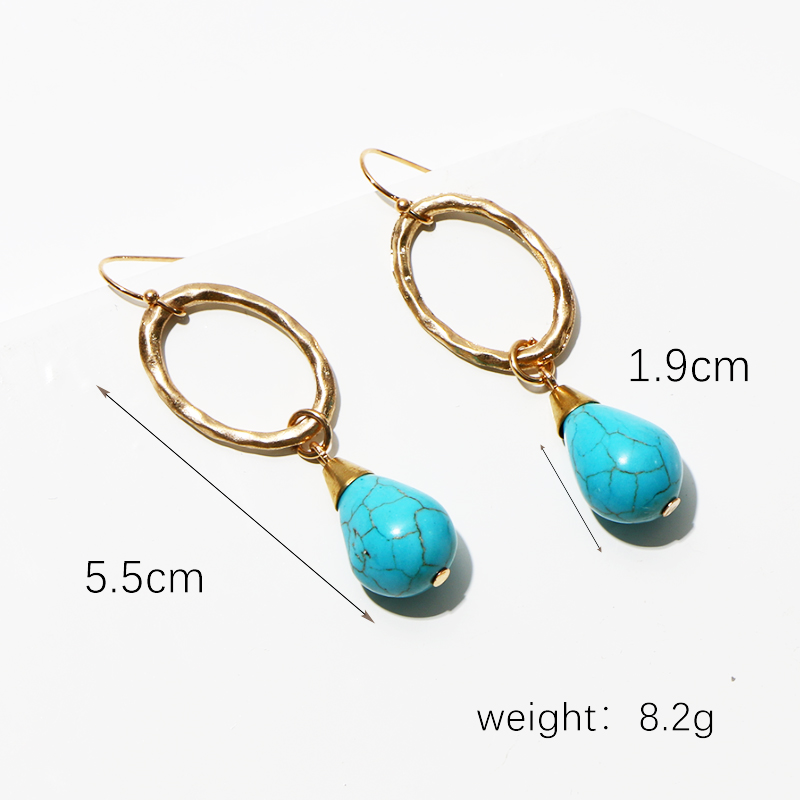 Turquoise earrings size