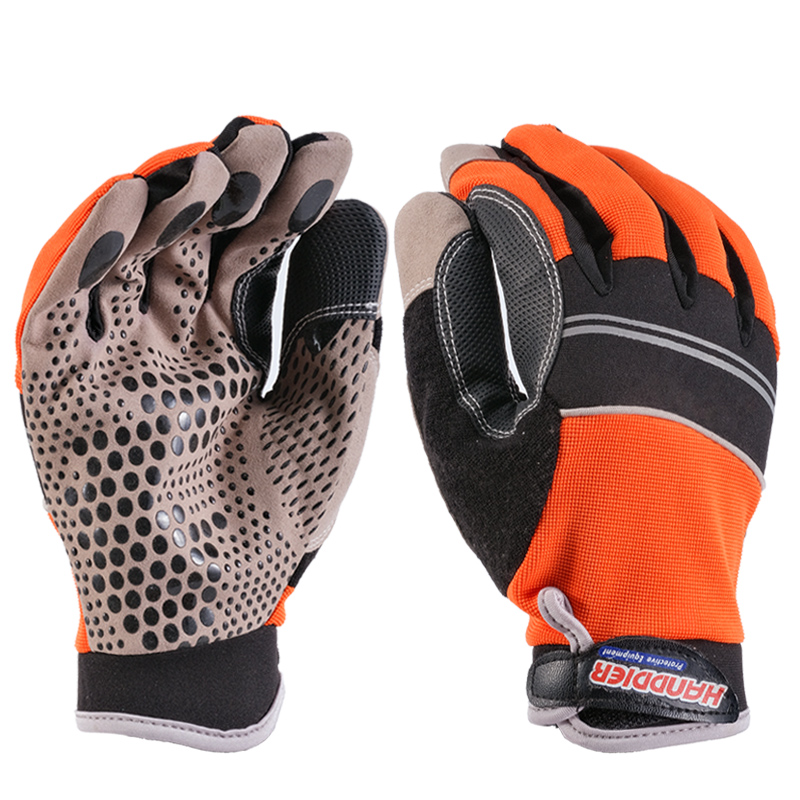 Anti Slip Silica Gel palm Mechanic Protective Glove