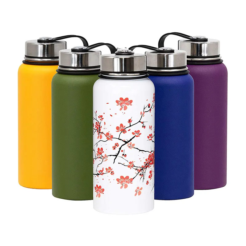 32oz powder coated double wall insulated vacuum stainless steel water bottle SX0584 glam camp