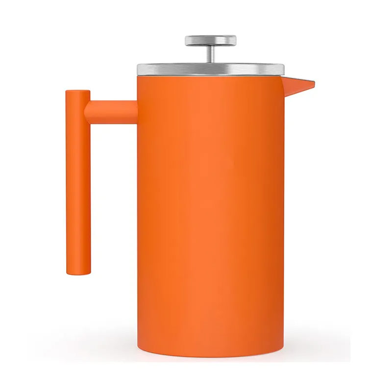 Customizable color double wall insulated vacuum stainless steel french press coffee maker SX0707 glam camp