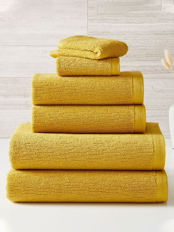 Organic quick dry textured bath towel set