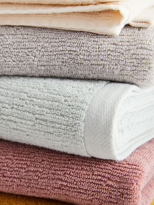 Organic quick dry textured bath towel set