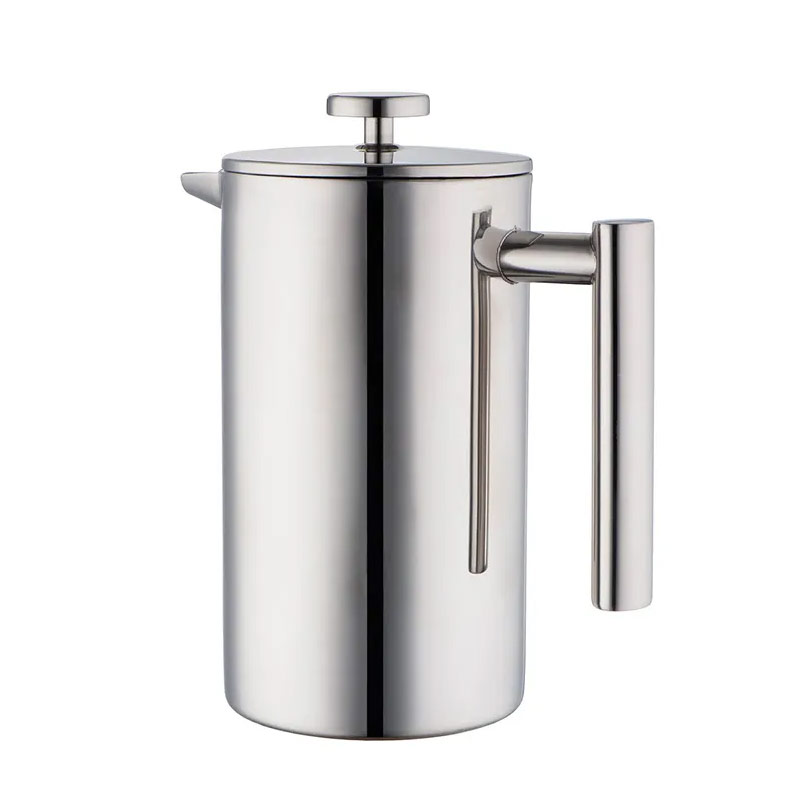 Double wall insulated vacuum stainless steel french press coffee maker SX0707