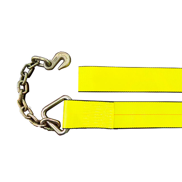 4'' Winch strap W/Chain Anchor