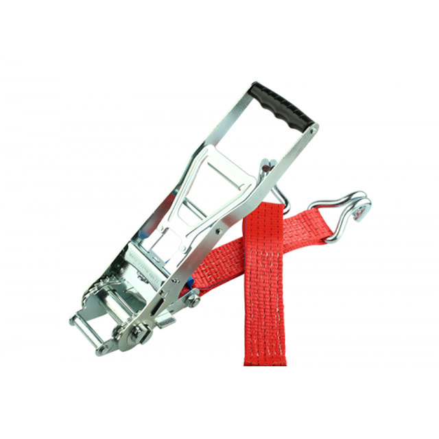 50mm*8m Ratchet Strap with wire J hook-Long handle