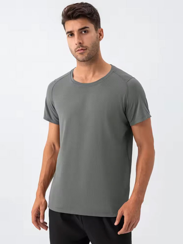 Breathable Men's Round Neck Sports T-Shirt