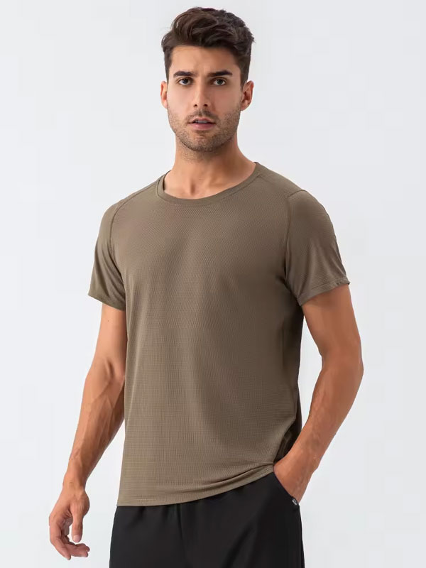Breathable Men's Round Neck Sports T-Shirt