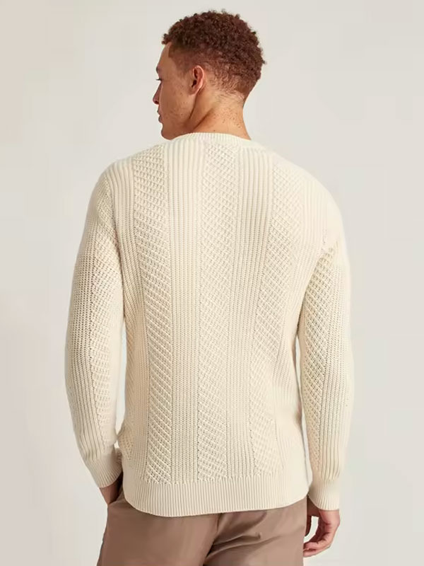 Long Sleeve Round Neck Solid Color Knit Sweater