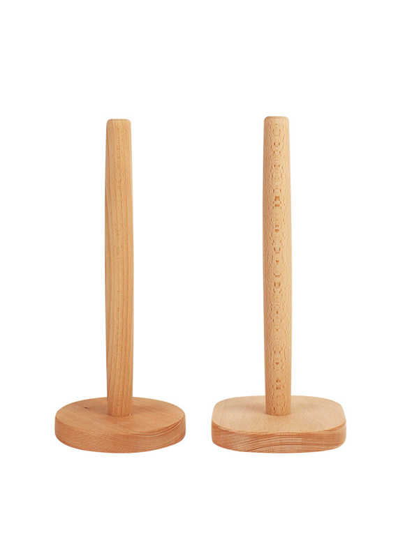Beech wooden standing wooden roll holder