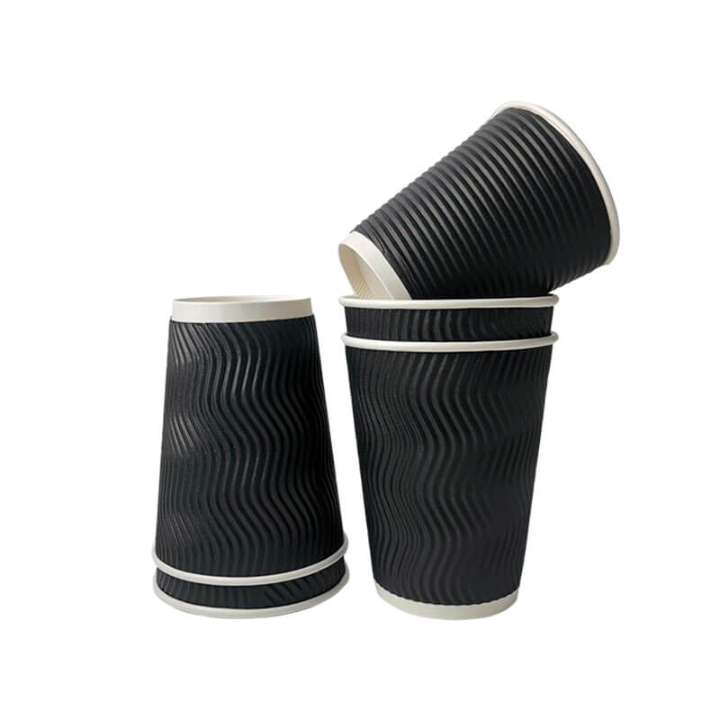 black paper cups