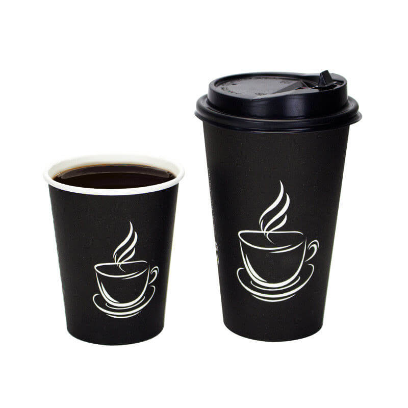 black paper cups