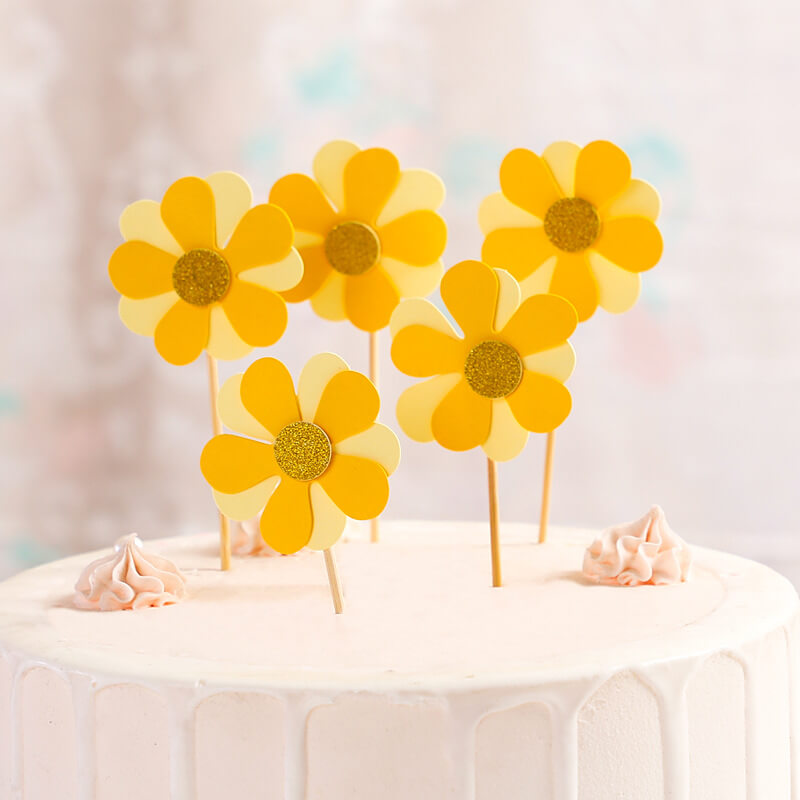 floral wedding cake toppers
