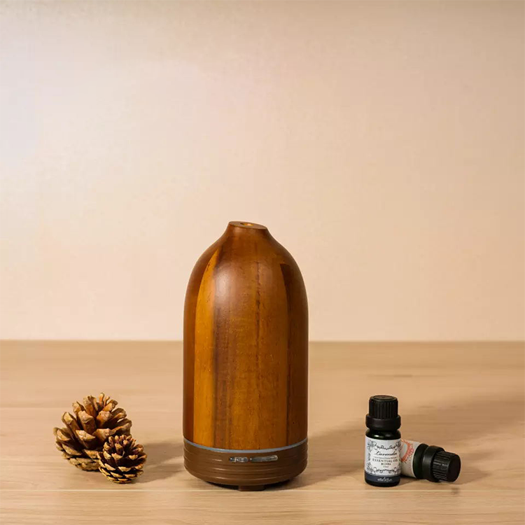 100ml Ultrasonic Air Humidifier Wooden Aromatherapy Essential Oil Diffuser Aroma Diffuser