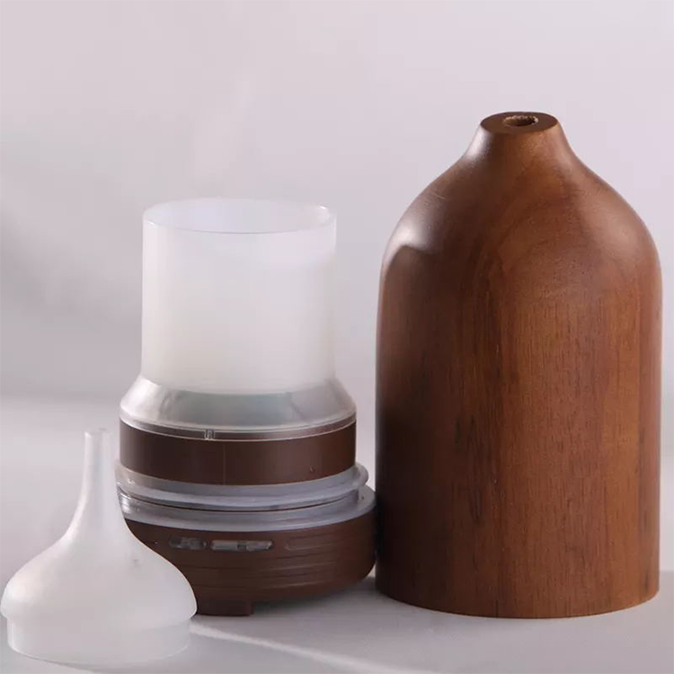 100ml Ultrasonic Air Humidifier Wooden Aromatherapy Essential Oil Diffuser Aroma Diffuser