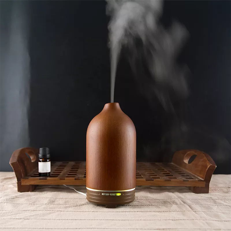 100ml Ultrasonic Air Humidifier Wooden Aromatherapy Essential Oil Diffuser Aroma Diffuser