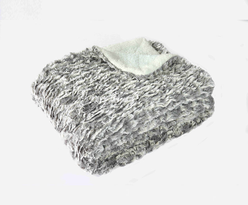 Soft solid PV fur brushed blanket 1010112
