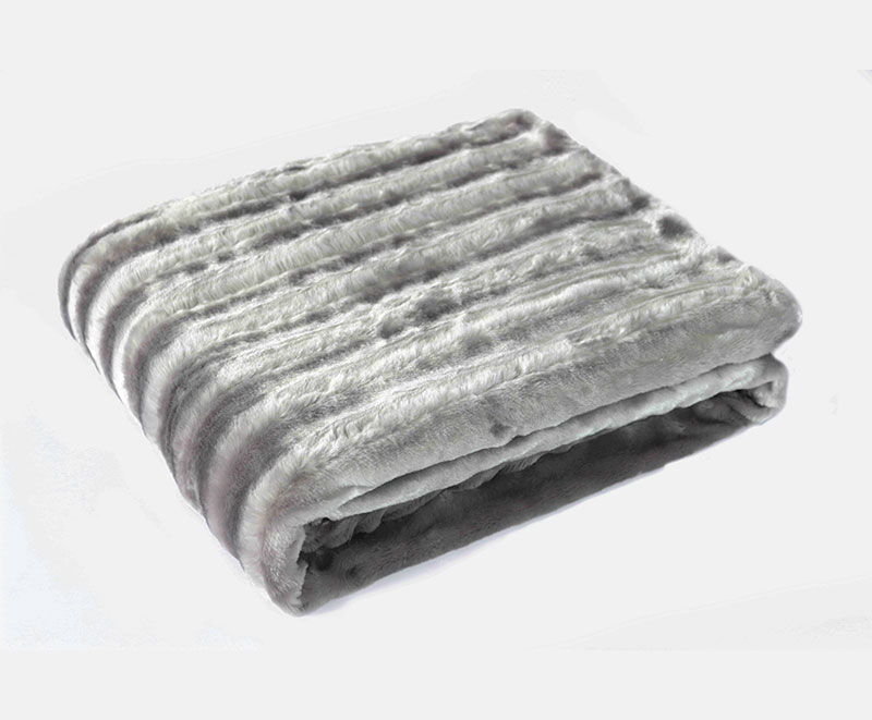 Premium faux solid pv brush blanket 1010114