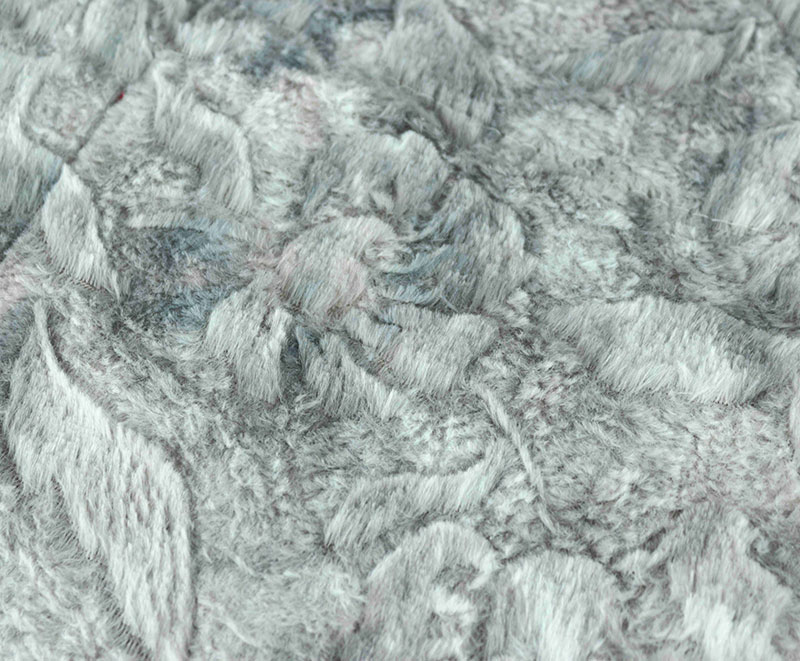 Fluffy and soft solid PV fur brushed blanket 1010120