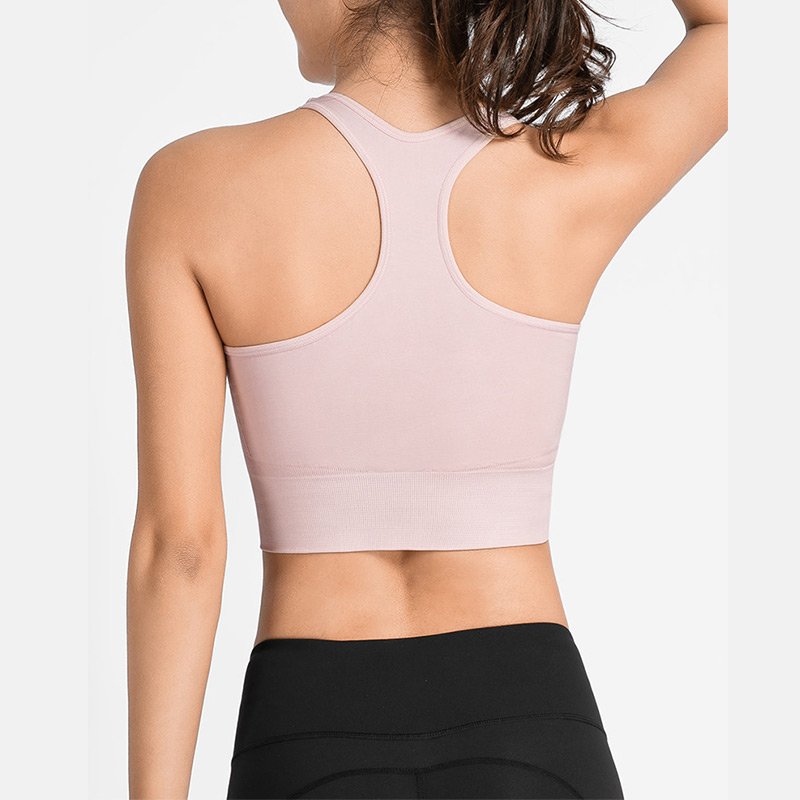 Solid color fitness sports nylon fabrics women padded wear super soft breathable yoga sports bra