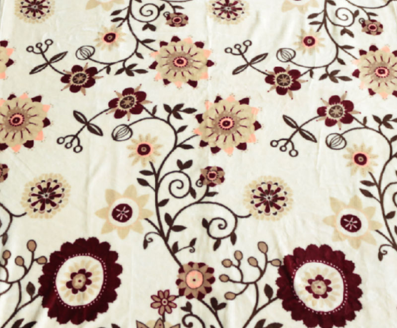 Vintage floral print flannel blanket 1030505