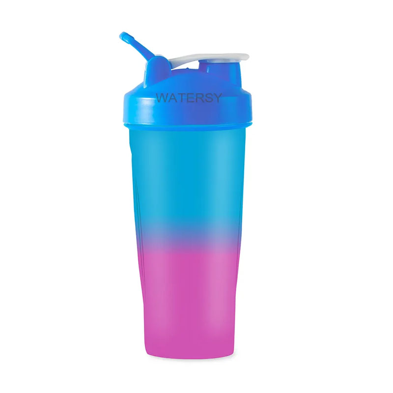 Custom gradient colorful shaker bottles for gym and hiking and sports P01-0018 glam camp