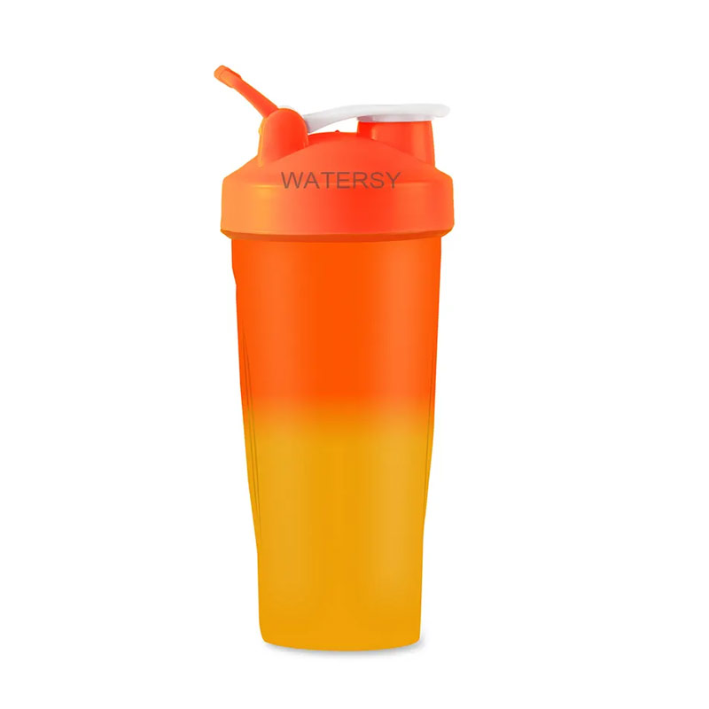 Custom gradient colorful shaker bottles for gym and hiking and sports P01-0018 glam camp