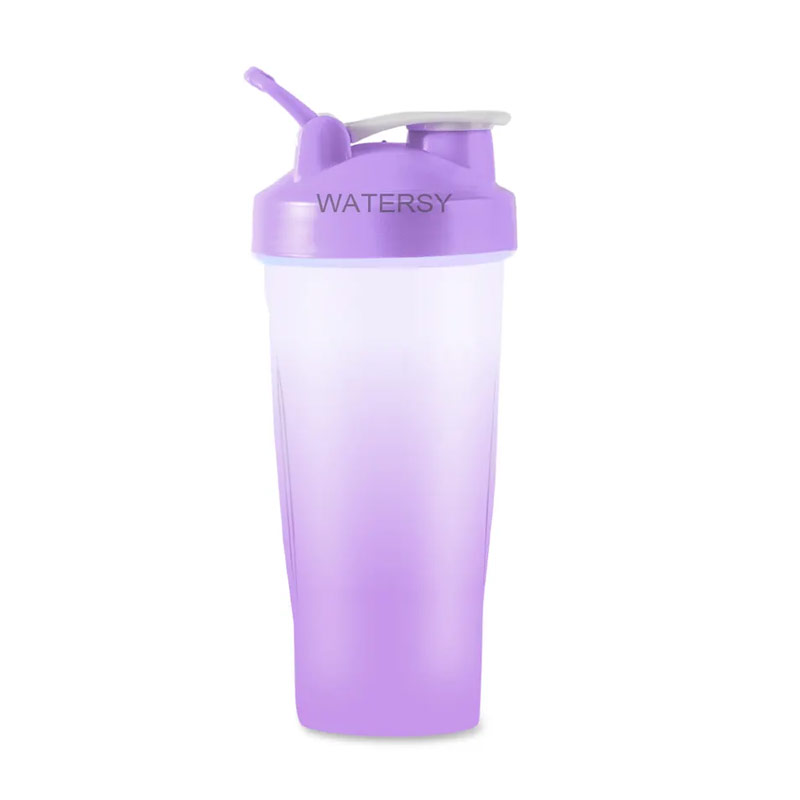 Custom gradient colorful shaker bottles for gym and hiking and sports P01-0018 glam camp