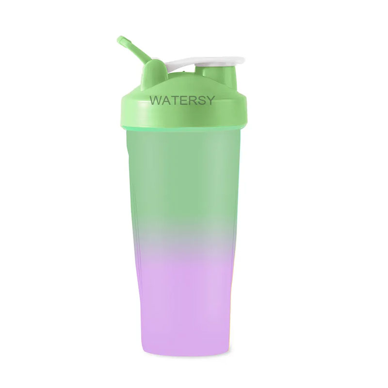 Custom gradient colorful shaker bottles for gym and hiking and sports P01-0018 glam camp